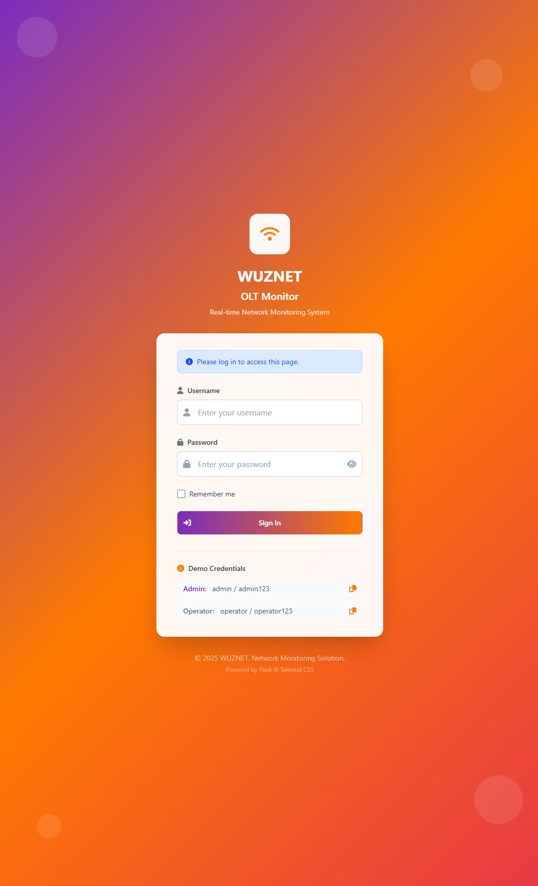 Wuznet OLT Monitor